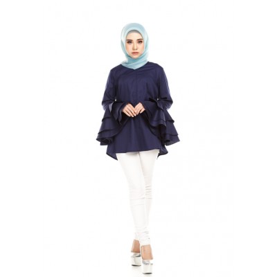 MONROE BLOUSE - NAVY BLUE